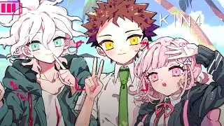 Chiaki Nanami, Hajime Hinata and Nagito Komaeda edit -Danganronpa-