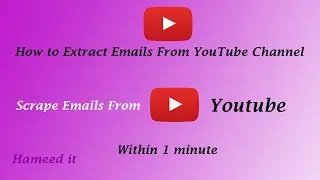 How to scrape youtube emails || Emails List Within 1 minute || Best Email Extractor Chrome Extension