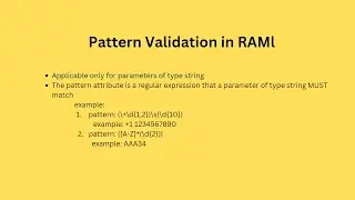 Pattern Validation in RAML API Specification | Pattern Attribute/Regular expression in RAML API spec
