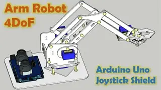 MeArm Robot 4DoF Arduino Uno and Joystick Shield