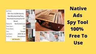 Native Ads Spy For Free ! How To Spy On Competitor Ads For Free! Clickbank Free Tool!