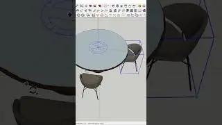 Como posicionar cadeiras ao redor de mesa redonda no SketchUp
