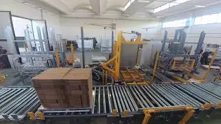 Inline pallet turner - TOPPY VSHAPE (folded boxes)