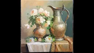 Still life oil painting Vugar Mamedov