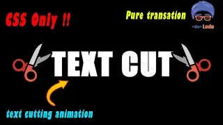 TEXT CUT ⚔ hover animation by HTML&CSS only !! 