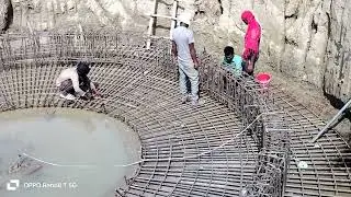 @Over Head tank under Construction #Raft Footing steel binding