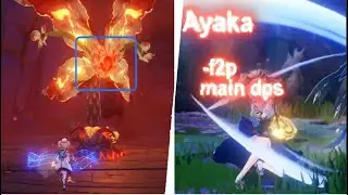 Genshin Impact! AYAKA vs level 80+ PYRO boss EASY!! (Blood in the water by grandson)