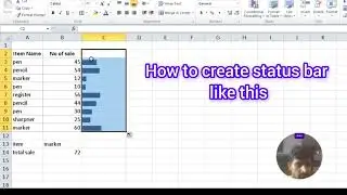 how to create status bar in excel || chart bar in excel #excel #msexcel #excelformula