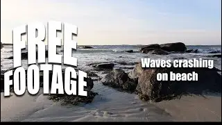 Copyrightfree stock footage Ocean waves crashing in on the beach