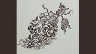 How To Draw Grapes Step By Step 🍇. Grapes Drawing in Easy way #easyartbypg #drawing #viralvideo #art