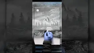 Black and White spray paint art 