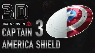 Captain America's Shield 3D Texturing Tutorial in Substance Painter | @3dipscreation