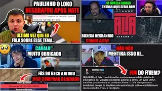 FIM DO FIVEM?😱PAULINHO O LOKO DESABAFA APÓS HATER! ZIGO COMPRA BLINDADO! BUXEXA DESBANIDO CDA?