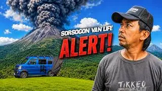 WE'RE SCARED! CAMPING NEAR THE ACTIVE VOLCANO! VanLife in Sorsogon