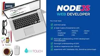 DewTouch is looking for a NodeJS Web Developer! Apply now