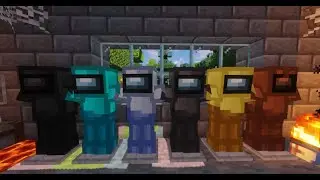 Using an Among Us Texture Pack?! l Hypixel Skywars