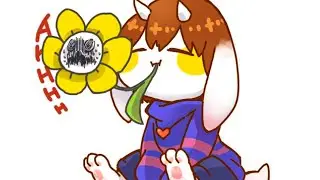 Frisk eats flowey...
