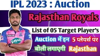 RR Target Player's in mini auction । Rajasthan Royals Target these Player's in IPL 2023