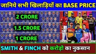 IPL 2021 Auction - Base Price Of All Big Players For IPL 2021 Auctions | IPL 2021 Auction Players