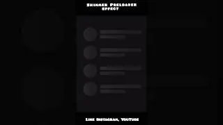 Shimmer preloader effect like Instagram YouTube 😱 | HTML CSS
