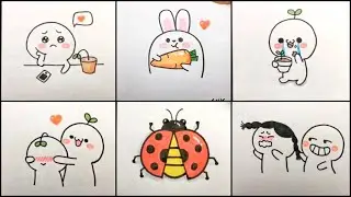 How To Draw Cute Sticker - Simple Sticker Drawing