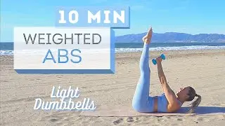 10 min WEIGHTED ABS WORKOUT | No Planks | Light Dumbbells