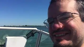 Riding in the cabin boat