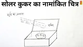 How to draw solar cooker | सोलर कुकर का चित्र कैसे बनाएं | Hindi