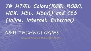 7# HTML Colors and Style 