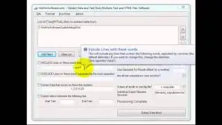 How to Extract Data and Text from Multiple Text and HTML Files