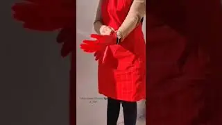 Cherry latex gloves - red rubber gloves ❤️ - mowing the lawn