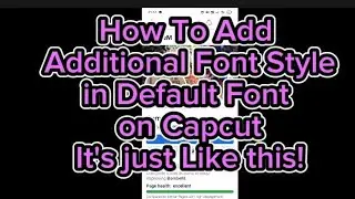 HOW TO ADD FONT STYLE IN DEFAULT FONT ON CAPCUT #videotutorial #turorial #capcut #capcutedit