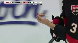 Must See Sidney Crosby hacks off portion of Marc Methot's finger