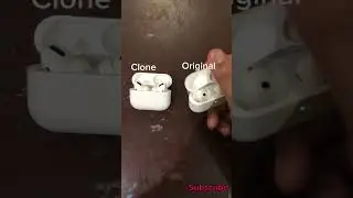 Original vs clone Airpods pro 2 side by side quick reveiw #shorts