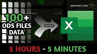 MERGE MULTIPLE ODS FILES INTO ONE EXCEL FILE | EXCEL TIME SAVING TIPS