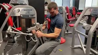 Lat focused chest supported machine row