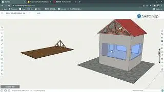 SketchUp - 3D Roof Truss Model  (01DKA20F1097)