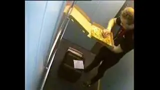 hungry pizza deliveryman