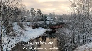 По Оредежу от Липовой аллеи, ноябрь.