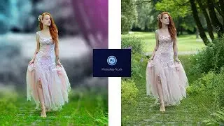 How to blur photo background on Android | Photoshop touch  tutorial | pstouch manipulation