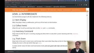 Lab 9 Text Adventure Intermediate 2.1 and 2.2