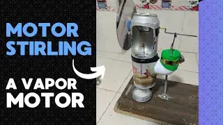 como hacer un motor sterling / motor a vapor casero con materialea reciclados