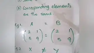 Equal Matrices 1