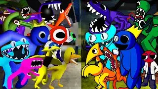[New Update] New 3D Rainbow Friends Vs New 2D Rainbow Friends 🎶 FNF Mod (New Chap.2 Cyan, Yellow)