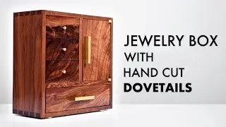 Walnut Jewelry Box with Hand Cut Dovetails 💎 How To - Woodworking