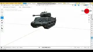 Американский Танк (M4A3E8 Fury) 3D Модель