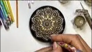 How To Paint Dot Mandalas VERY BEGINNERS STONE Handmade stone Step by Step Tutorial | 돌에 점 그림