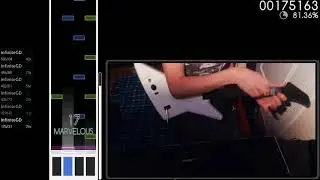casually playing osu!mania on a guitar hero controller