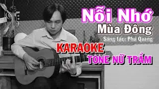 Nỗi Nhớ Mùa Đông - Karaoke Guitar - Tone Nữ Trầm - NBC