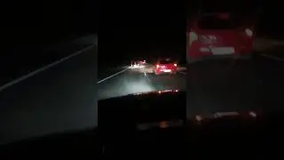 Когда встретил темную 04 на трассе. #ваз #трасса #ночь